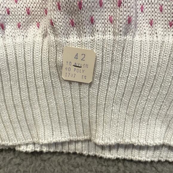 Vintage Kawaii Fairycore Knit Sweater Vest Bear Teddy Heart Pink Sleeveless Med - Picture 2 of 8